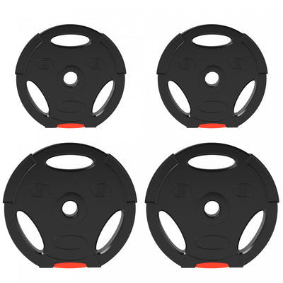 Soozier Set Of 4 1-inch Weight Plates With 3 Grips, 2 X 22lbs + 2 X 11lbs