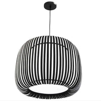 Dainolite Mia 1 Light Pendant Black Slit Shade Lamp