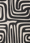 Jackson Black White Abstract Lines Outdoor Rug, 6'7\" x 9'6\" Outdoor Area Rug