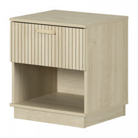 Noah 1-Drawer Nightstand Bleached Oak - South Shore