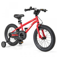 Costway 16-inch Kid's Bike For 4-7 Years Old With Adjustable Saddle & Anti-slip Handlebar Red