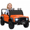 Qaba Land Rover Licensed Electric Car For Kids, 12v 7ah Battery Powered Ride On Truck With Remote Control, Spring Suspension, 3 Speeds Electric Vehicle For Age 3-5, Orange