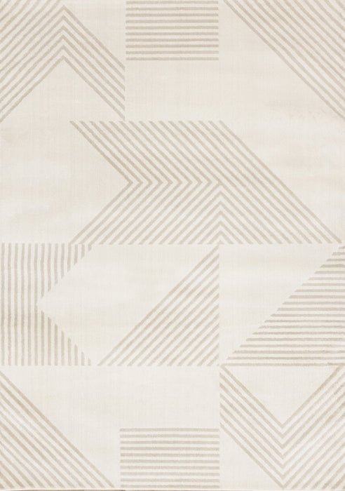 Hudson Modern Geometric Cream Beige Area Rug - 7'10\" x 10'6\"