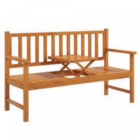Outsunny Outdoor Bench With Liftable Middle Table, 60
