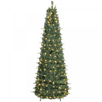 HOMCOM 7 ft Prelit Pop Up Christmas Tree, Collapsible Xmas Tree, Green