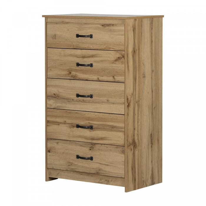 Tassio 5-drawer Chest - Nordik Oak 