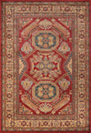 Aisha Traditional 9'3\" x 12'6\" Area Rug in Red Indoor Area Rug