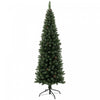 HOMCOM 6ft Artificial Pencil Christmas Tree w/ 618 Branches and Metal Base