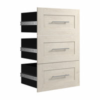 Bestar Pur 3 Drawer Set for 25 W Closet Organizer - Linen White Oak