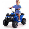 Costway Kids Ride On Electric Atv 6v 4-wheeler Quad Car With One-button Start Tread Tires Navy