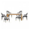 Carrington and Rockaway Modern Industry Chic 7-Piece Dining Set in Light Gray and Natural