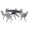 Bram 7-Piece Extendable Dining Table Set (71-94 in. W) with Upholstered Chairs (Seats 6)