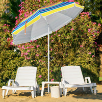 Costway 6.5 FT Patio Beach Umbrella Sun Shade Tilt Aluminum Sports Portable Carry Bag
