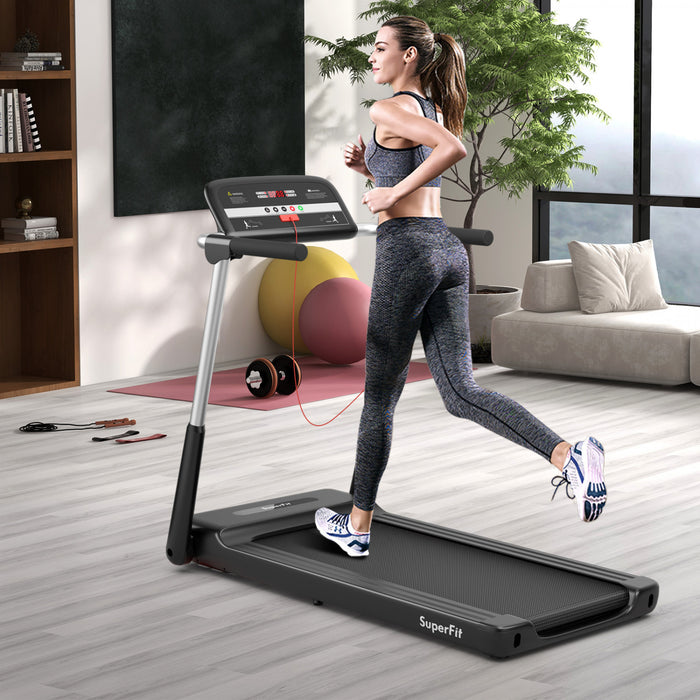 Superfit 2.25hp Folding Led Treadmill Electric Running Walking Machine With App Control Gym