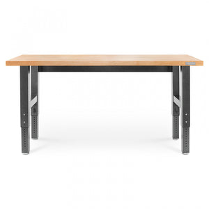 Gladiator 6' Adjustable Height Hardwood Workbench - Hammered Granite
