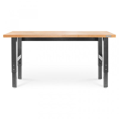 Gladiator 6' Adjustable Height Hardwood Workbench - Hammered Granite|Établi de 6 pi à hauteur réglable en bois franc de Gladiator - granite martelé