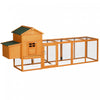 Pawhut 117\" Chicken Coop, Wooden Rabbit Hutch With Chicken Run, Slide-out Tray, Asphalt Roof, Nesting Box - Orange