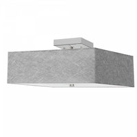 Dainolite Seren 3 Light Semi-flush Mount Polished Chrome Grey Shade Lamp