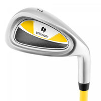 Ultimate Junior #7 Iron For Kids With Fiberglass Shaft & Headcover Junior Practice Golf Club Yellow