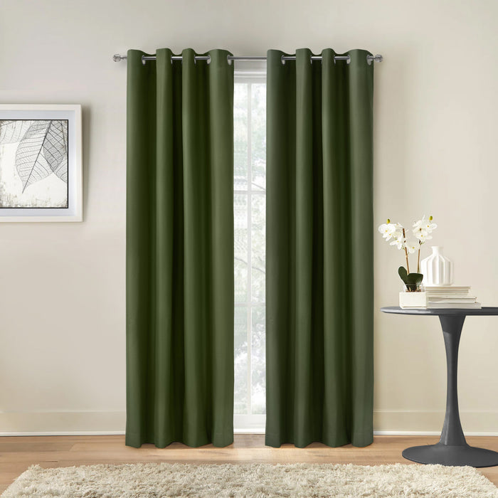 Thermaplus Alpine Olive Blackout Grommet Curtain Panel - 52 x 95