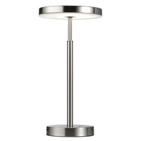 Dainolite Francine Table Lamp 10w Satin Nickel White Acrylic Diffuser