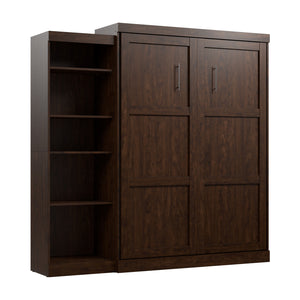 Bestar Pur Queen Murphy Bed with Storage Unit 90-Inch Wall Bed