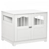 Pawhut 29.5" Wooden Dog Cage With Windows, End Table Furniture Style, Modern Pet Kennel With Lockabl|Pawhut Cage Pour Chien En Bois Avec Fenetres Multi-usage Portes Verrouillables Base Surelevee Pour C
