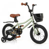 Costway 14\" Kid's Bike With Training Wheels Adjustable Handlebar & Seat Handbrake Green