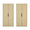 Rivington Modern 38\" Bookcase Cabinet in Natural Oak - Set of 2