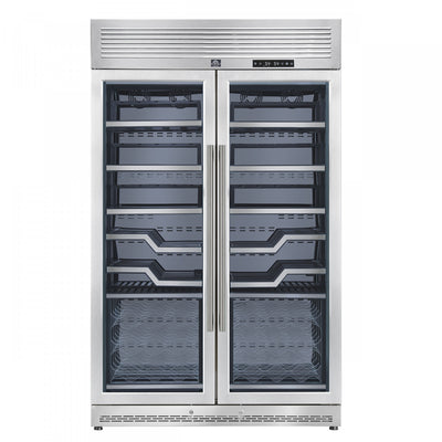 FORNO Abruzzo 48" Dual Zone Wine Cellar, 102 Bottles, 24 cu. ft,Stainless steel - FWCDR6611-48S | Cave a vin Abruzzo de 48" double zone, capacite de 102 bouteilles, 24 pi³, en acier inoxydable-FWCDR6611-48S