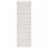 Paris Brushstrokes Cream Shag Area Rug - 6'7