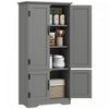 HOMCOM 48\" Kitchen Pantry, Kitchen Storage Cabinet with Shelves, Grey