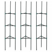 Outsunny 3 Pack Tomato Cage Set, Diy Tomato Plant Support, Dark Green