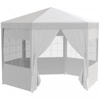 Outsunny 13 Ft. Gazebo Canopy Party Tent With 6 Removable Side Walls With Windows And Doors For Outd