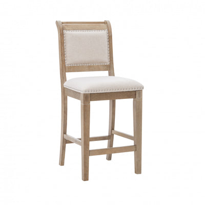 Emmy Fabric Counter-Height Stool - Grey|Tabouret Emmy de hauteur comptoir en tissu - gris