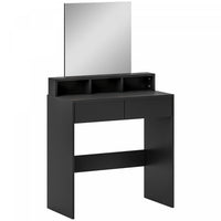 HOMCOM Makeup Vanity Desk with Mirror, Drawers, Black