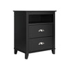 Yaletown 2-Drawer Tall Nightstand - Black