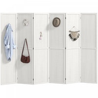 HOMCOM 6 Panel Folding Room Divider Privacy Screen Indoor Home Decoration