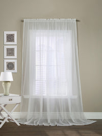 Habitat Voile White Rod Pocket Curtain Panel - 112 x 108