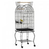 Pawhut 60\" Bird Cage With Openable Top, Large Parrot Cage With Rolling Stand, Wheels, Removable Tray, Bowls, Storage Shelf For Cockatie, Sun Conure, Black