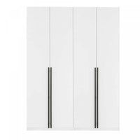 Lee Modern 2-Piece Wardrobe Closet in White Armoire 