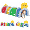 Qaba Tunnel For Kids To Crawl Through, Lion Design Toddler Play Tunnel Indoor & Outdoor Climbing Toys Play Structure For 3-6 Years, Multicoloured, 76\" X 35\" X 34\"