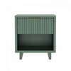Elara Contemporary 18" Solid Wood Nightstand in Sage Green (1-Drawer) | Table de nuit contemporaine Elara 18" en bois massif vert sauge (1 tiroir)