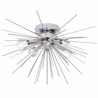 Dainolite Vega 4 Light Flush Mount Silver/Polished Chrome Finish Lamp