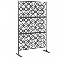 Outsunny Outdoor Privacy Screen, Freestanding Outdoor Divider, Black