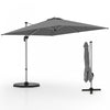Costway 10 FT Patio Cantilever Umbrella Outdoor Aluminum Hanging Offset Umbrella w/ 360° Rotation Grey