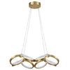 Dainolite Philo Chandelier 64w Aged Brass White Silicone Diffuser Lamp