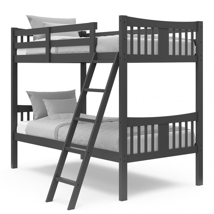 Storkcraft Caribou Twin over Twin Bunk Bed - Gray