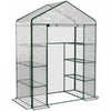 Outsunny 56\" X 29\" X 77\" Portable Walk-in Greenhouse Garden Flower Plant Growing Warm House W/ 4 Tier Shelves And Roll Up Zippered Door, Transparent