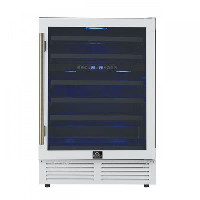 Forno Bacchino 24" Wine Cooler, White,51 Bottle Capacity, Built-In or Freestanding-FWCDR6634-24WHT | Refroidisseur a vin Bacchino de 24",Blanc, capacite de 51 bouteilles,encastrable ou autonome-FWCDR6634-24WHT
